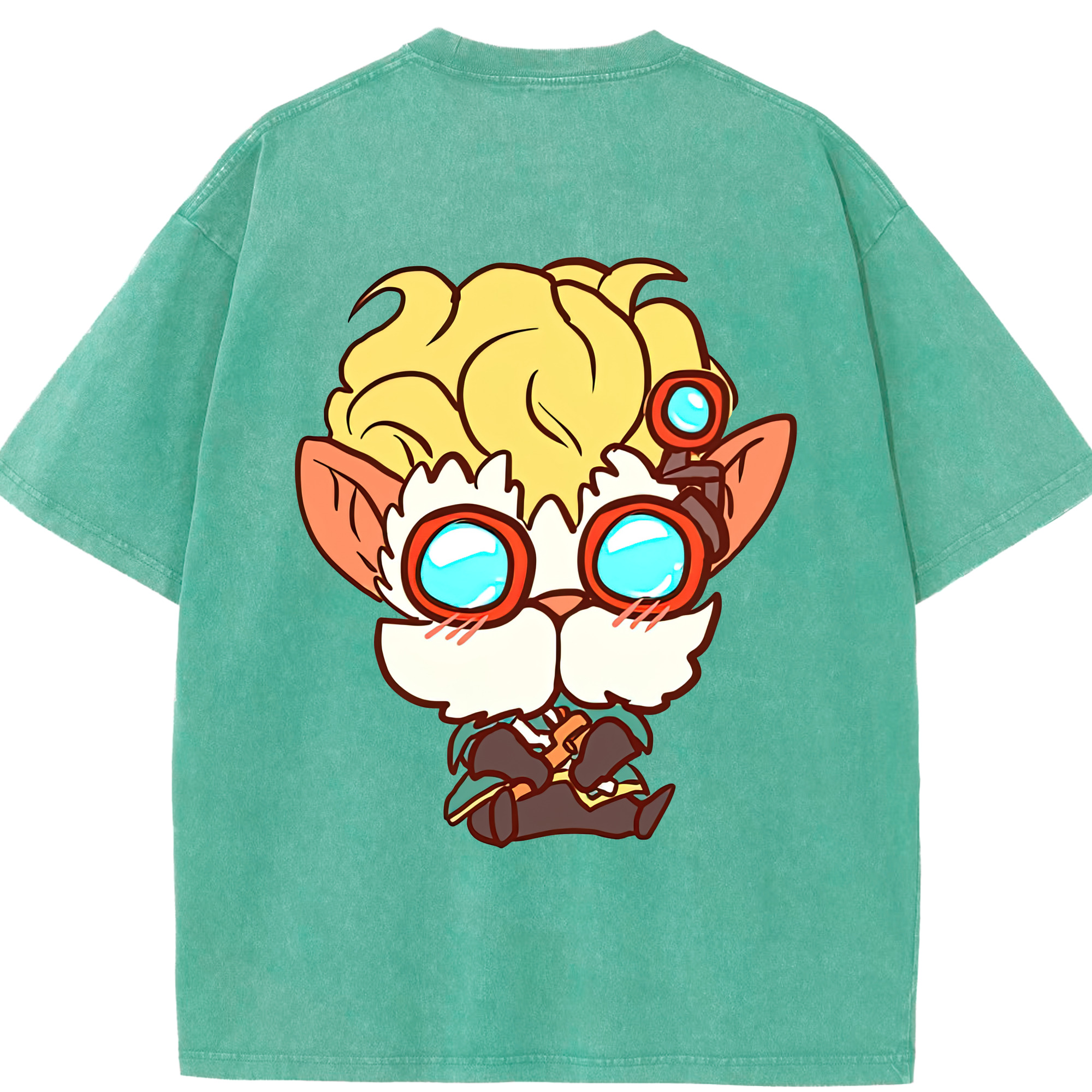 リーグ・オブ・レジェンド League of Legends LOL 綿100% ヴィンテージ風 半袖Tシャツ（背面プリント）